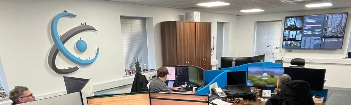 ComputerCentric IT support engineers at their West Midlands operations centre, providing managed IT services and monitoring for UK businesses